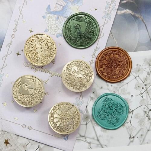 1PC Retro Wax Seal Stamp Replace Copper Head Vintage Envelope Sealing Hobby Tools DIY Sealing Wax Decoration Craft Kits Seal