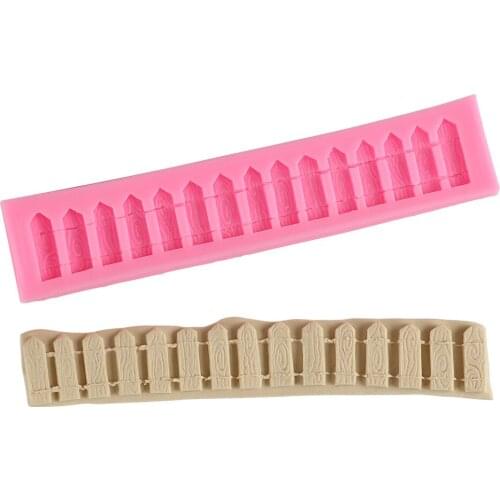 Garden Farm Fence Chocolate Cake Silicone Mould 3D Fence Cake Fence Silicone Fondant Mould DIY Baking Cake Decoration Tool