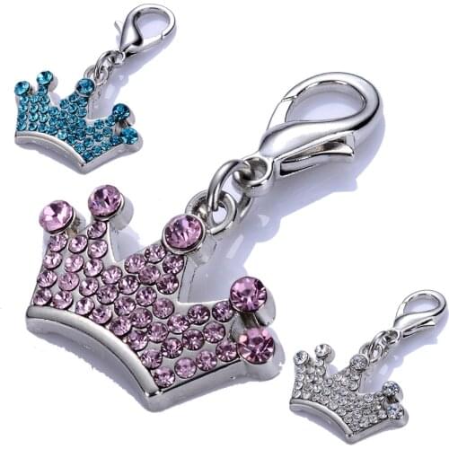 Rhinestones Dog Accessories Dog Collar Charm Lobster Clasp Jewelry Pet Tags Pet Products For Dogs Collar Pendants