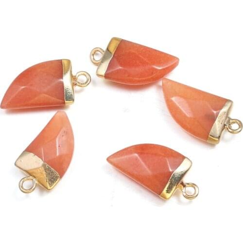 Trendy Natural Stone White Jades Pendant Semi-precious Stones Pendants For Making DIY Necklaces Jewelry Accessories