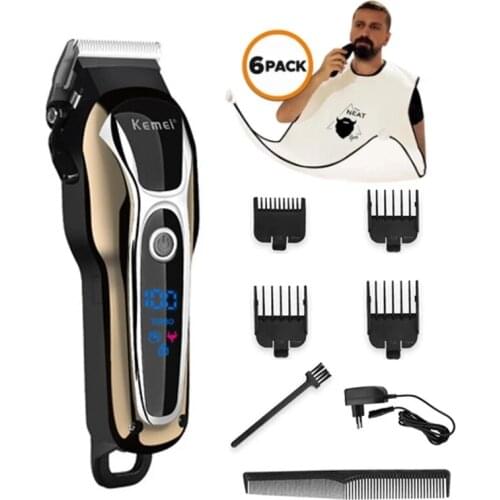 Kemei Trimmer Hair Men Electric Trimmers Household LCD Display Machine Clipper Professional Hair barber Hair Cutter Pusher