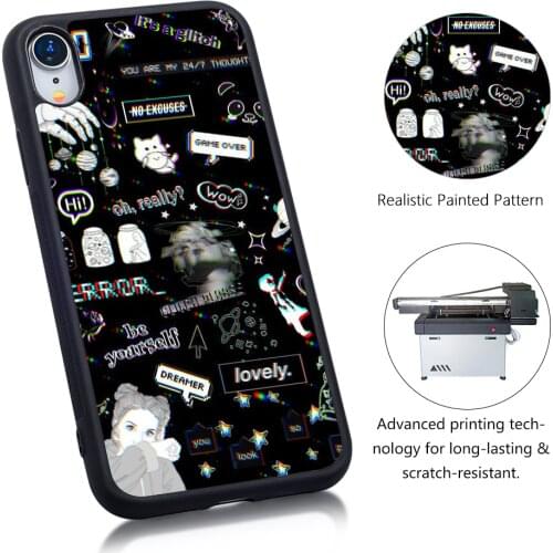 Smart Poster Case for iPhone 8Plus For iPhone XR For iPhone XS Soft Border Funda Aluminum Plated Covers Coque Phone Accessories