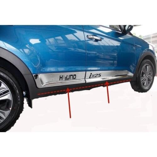 High-quality ABS Chrome Body decorative strip anti-scratch protection car accessories For Hyundai IX25 2015-2018