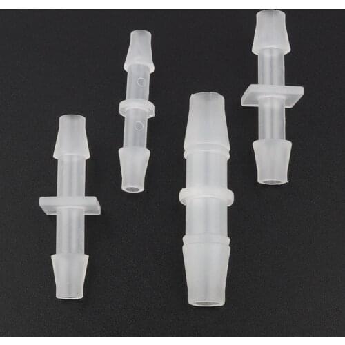 10pcs/lot 1.6-9.5mm PP Plastic Hose Straight Connectors Aquarium Fish Tank Air Pump Fittings Garden Micro Irrigation Hose Joints