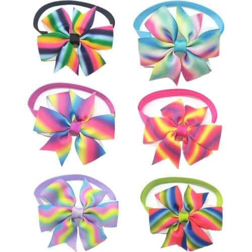 30pcs Pet Dog Cat Bowties Collar Small Dog Necktie Collar Bow Tie Adjustable Pet Bow Tie Dog Accessories Grooming Products