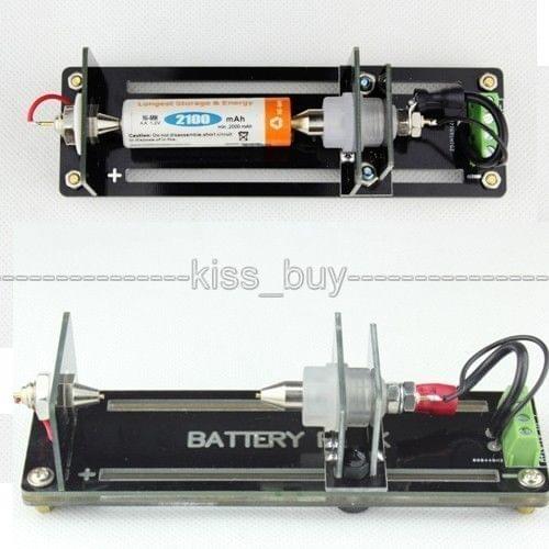 Dykb 4-wire Test Stand Battery Holder for 26650,21700 3.7v 18650 Lithium , AA, AAA, Button batteries