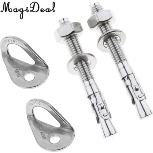 4pcs Stainless Steel Climbing 25KN Anchor Plates Expansion Bolts Set