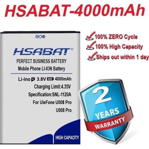 Top Brand 100% New 4000mAh Battery for uleFone U008 Pro 4G Smartphone 5.0inch MTK6737 Quad-core- in stock