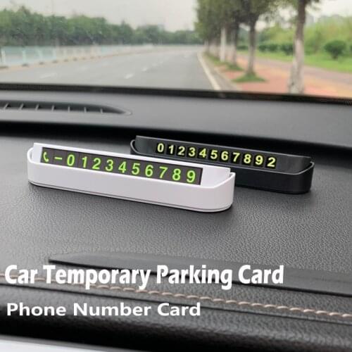 Car Temporary Parking Card Phone Number Card Plate Stop Sign Telephone Number Car Park Stop Automobile Stying Car Accessories