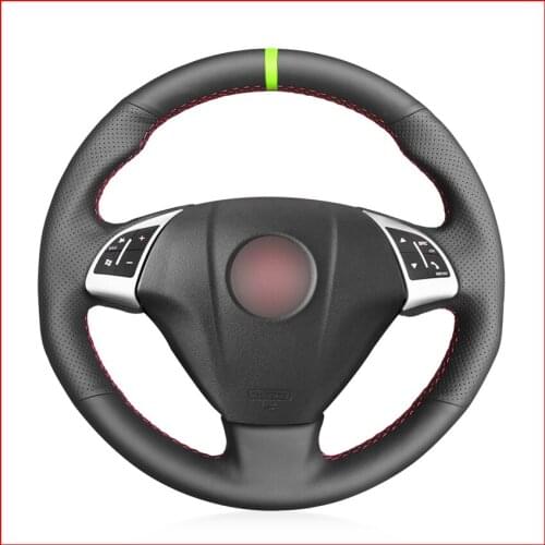 MEWANT Black Artificial Leather Car Steering Wheel Cover for Fiat Grande Punto Bravo Linea 2007-2019 Qubo Doblo Opel Combo