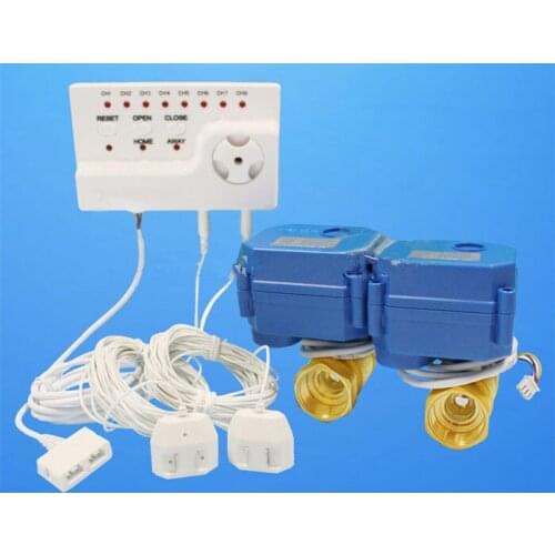 Water Leakage Detetor Sensor Alarms Monitor Flowmeter Indicator Water Saver Prevent Water Loss HIDAKA WLD-806 DN25 double valve