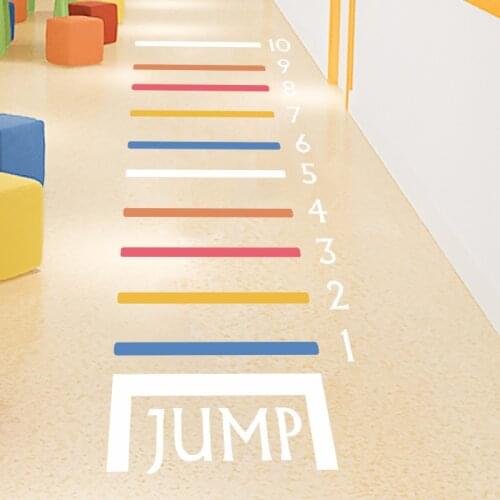 Children Jump Sport Game Floor Number Sticker Living Room Home Decor Playground Decoration Kids Playroom Mural Nursery Decal Art