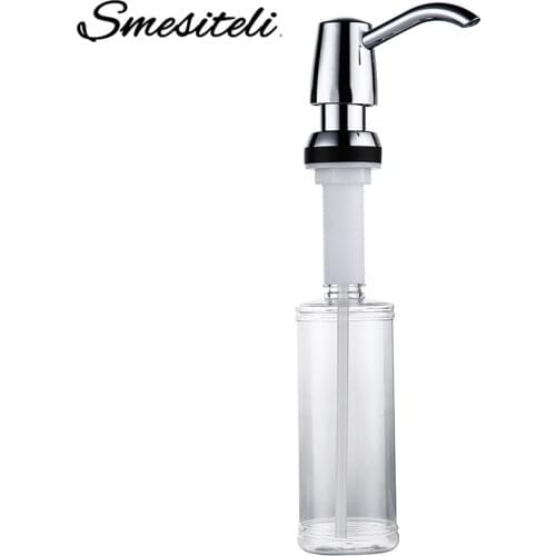 Smesiteli Kitchen Sink Soap Dispenser Chrome Plated ABS Bottle 320ML 360 Degrees Swivel For Kitchen Bathroom Liquid Soap Dispens