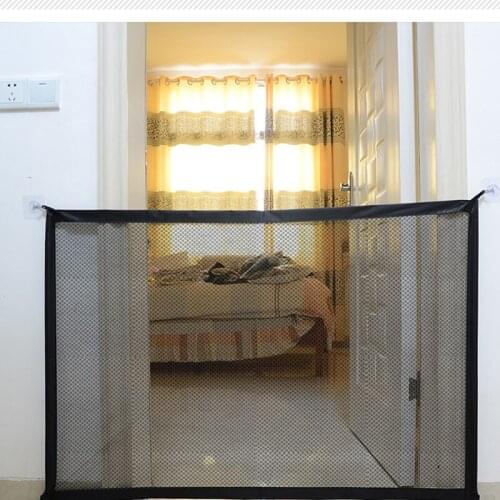 Pet Barrier Fences Portable Folding Breathable Mesh Dog Gate Pet Separation