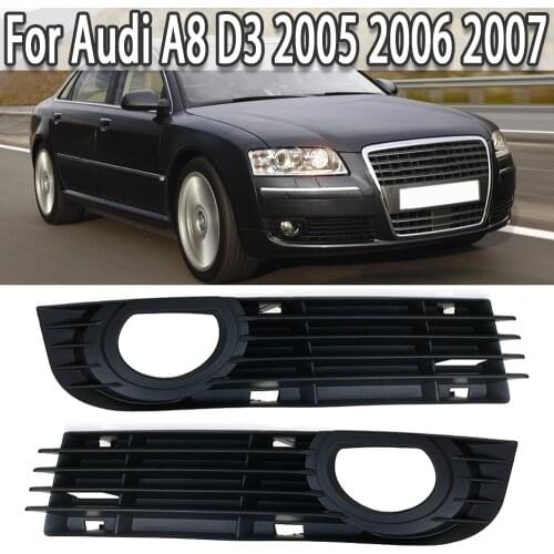 K-Car Front Bumper Fog Light Lamp Grille Left Right Radiator Grills Grill Cover For Audi A8 D3 2005 2006 2007 4E0807681AD