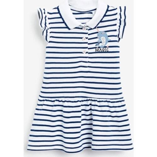 Quality Brand Cotton Baby Girl Clothes Summer Cartoon Dresses for Girls Children Clothing Infant Babe Kids Beach One-piece Dress