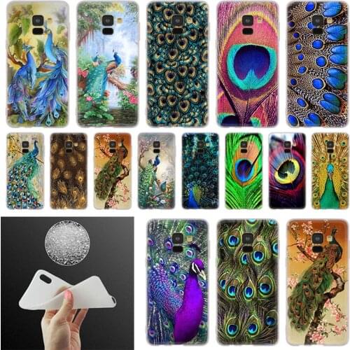 Pretty Peacock Scenery Phone Case For Samsung Galaxy A10 A20 A30 A40 A50 A60 A70 A6 A8 Plus A7 A9 2018 A3 A5 2017 Cover Coque