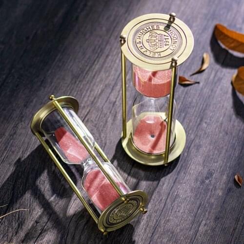 Nordic Style Creative Zinc Alloy Glass Hourglass 10/15/30 Minutes Timer Modern Art Minimalist Decor Restaurant Hotel Accessory