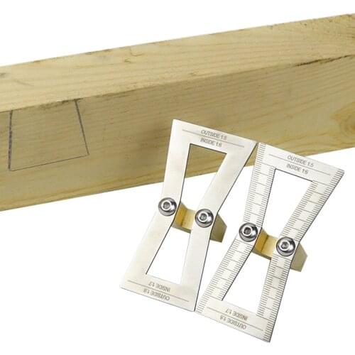 Dovetail Marker 1:5/1:6/1:7/1:8 Template Dovetail Gauge Marking Guide For Wood Joints Slopes Scriber Marking Measuring Tools