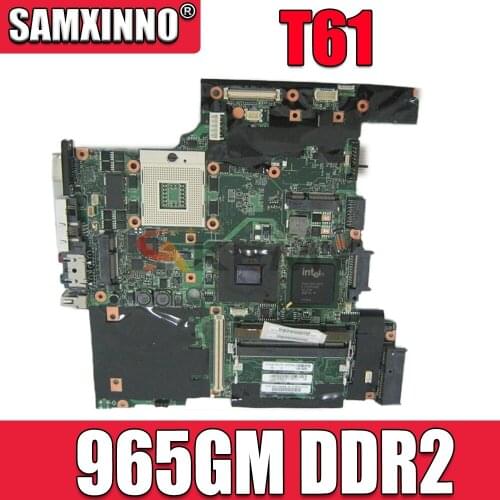 Akemy FRU 42W7648 Laptop Motherboard For Lenovo Thinkpad T61 14.1 965GM DDR2 Main Board Free CPU