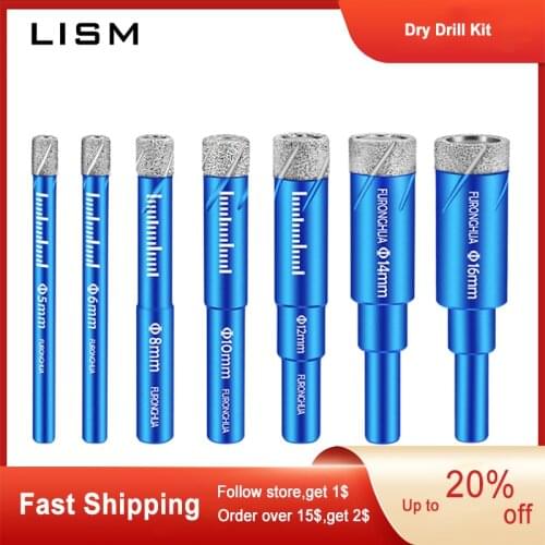 Drill Bit Multifunction 5MM 6MM 8MM 10MM 12MM 14MM 16MM Marble Vitrified Brick Granite Glass Eye Dryer Open Hole Dry Drill Kit
