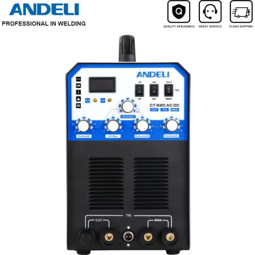 ANDELI Multi-Function AC/DC TIG Welding Machine TIG MMA ARC CUT 3 in 1 CUT Welding Machine TIG Welder