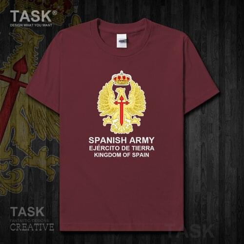 Army Spain clothes mens t shirt new Tops t-shirt Short sleeve Tactical country Military Army cotton sports sweatshirt summer 01