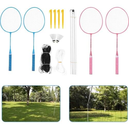 Badminton Rackets Set Badminton Rackets Four Packs Badminton Rack Portable Reusable Outdoor Exercise Fitness Combination