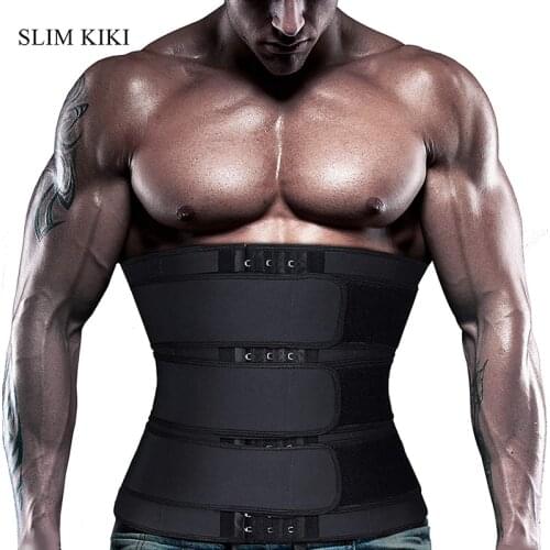 Neoprene Workout Waist Trainer Corset Cincher for Men Sweat Sauna Trimmer Belly with 3 Adjustable Belts Fitness Slim Shapewear