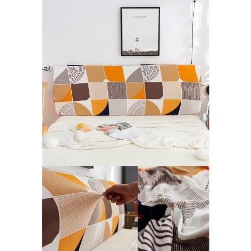 Nordic Style Headboard Cover All-Inclusive Washable Bed Head Back Cover Elastic Dustproof Bed Bedside Back Protector For BedRoom