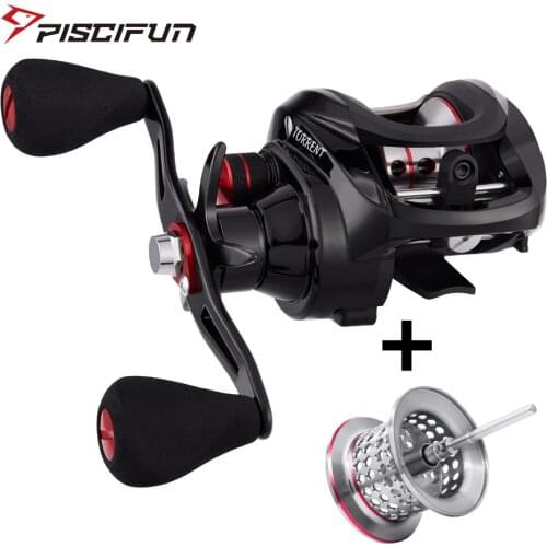 Piscifun Torrent fishing Reel With Extra Light Spool 8.1kg Carbon Drag 7.1:1 Gear Ratio 6 Bearings fishing Baitcasting Reel