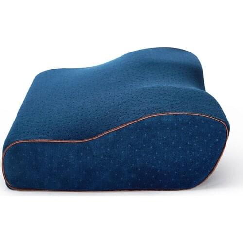Solid Color Soft Memory Foam Pillow Butterfly Shape Pillow Slow Rebound Health Care Cervical Pillow 62x34cm