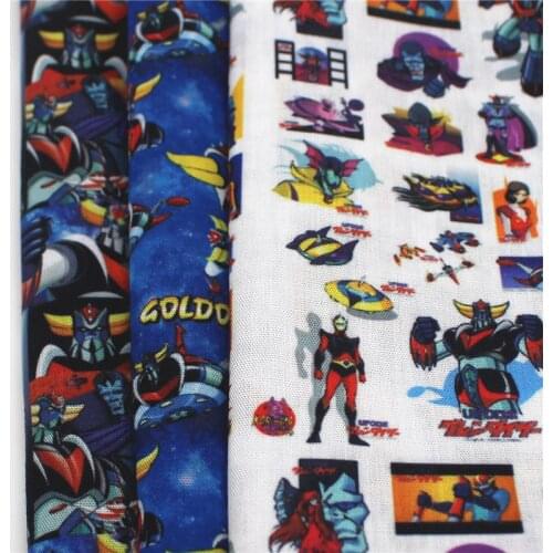 Half yard 45*140cm cartoon character print polyester cotton fabric mask handmade craft 1484