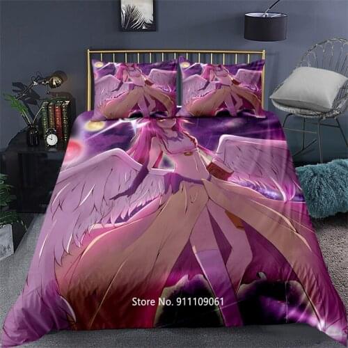 3D Digital Printing No Game No Life Girl Children Bedding Pink Woman Adult Down Quilt Cover Pillowcase Oversize Home Textile