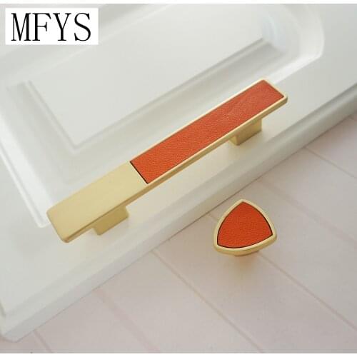 MFYS Zinc Alloy Furniture Cabinet Drawer Knobs Handles Door Handle Kitchen Cabinet Wardrobe Bookcase Handle Hardware