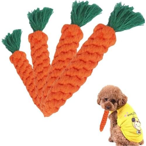Funny Pet Toy 24cm Pet Supply High Quality Pet Dog Toy Carrot Shape Rope Puppy Chew Toys Teeth Cleaning Outdoor Fun Training