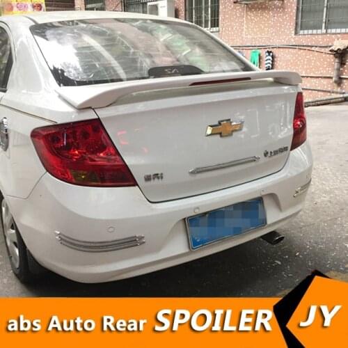 For Chevrolet Sail Spoiler 2011-2013 Sail wtih light spoiler High Quality ABS Material Car Rear Wing Primer Color Rear Spoiler