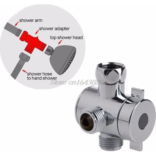 3 Way T-adapter Valve For Toilet Bidet Shower Head Diverter Valve 1/2 Inch New S08 Wholesale&DropShip