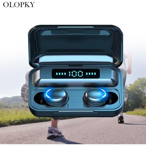 TWS Sports Wireless Earphone 8D Bass Stereo In-Ear Bluetooth Earphones Earbuds Handsfree Headset With Microphone Charging Case