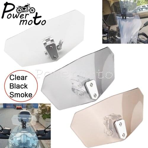 3 Colors Windshield Windscreen Extension Wind Deflector for Harley Honda CB Yamaha YZF Suzuki Kawasaki BMW F800 R1200GS Triumph