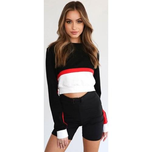 Fashion Short Hoodies Women Pullovers 2019 Spring Harajuku Jumper Thin Sweatshirt Tops Casual O-Neck Tracksuit Plus Size Top