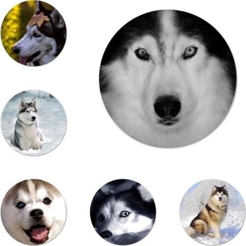 58mm Animal Husky Icons Pins Badge Decoration Brooches Metal Badges For Clothes Backpack Decoration