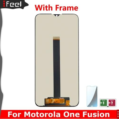 100% Original For Motorola One Fusion LCD Display Touch Screen Assembly Digitizer For MOTOMoto One Fusionlcd Display With Frame