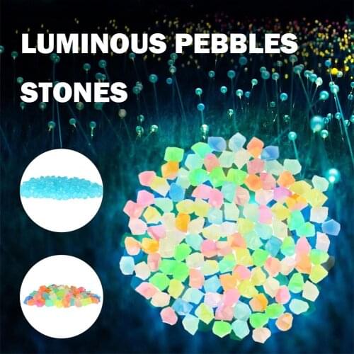 300pcs 14mm Luminous Stone Luminous Gravel Garden Decoration