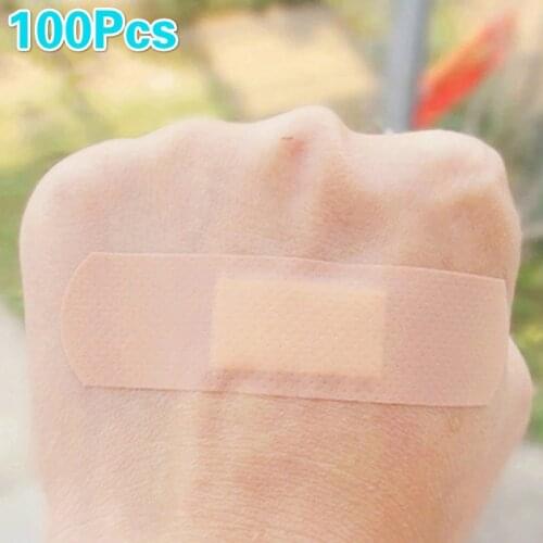 50/100pcs Band-Aids Waterproof Breathable Cushion Adhesive Plaster Wound Hemostasis Sticker Band First Aid Bandage Medical Gauze