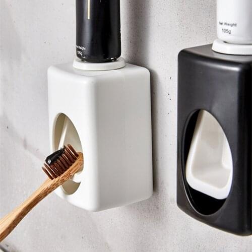 Automatic Toothpaste Dispenser Wall Mount Dust-proof Wall Mount Toothpaste Squeezers Storage Rack Bathroom Accessories Squeezer