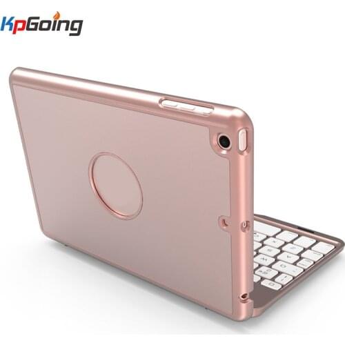 Wireless Bluetooh Keyboard for Ipad Mini 1 2 3 Flip Cover Case for Ipad Mini 3 A1599/A1600 7 Colour Backlit Tablet Keyboard