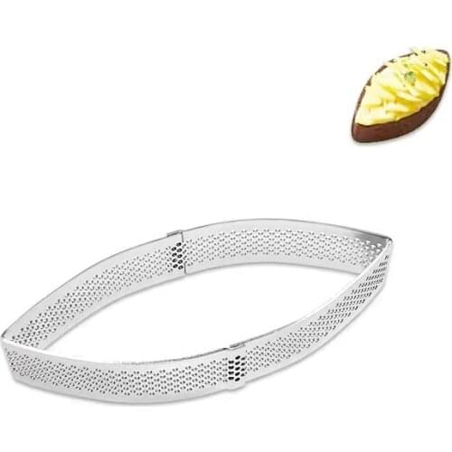 Calisson Tart Ring perforated boat shaped tart ring fruit pie circle tart circle tart mold tart shell ring