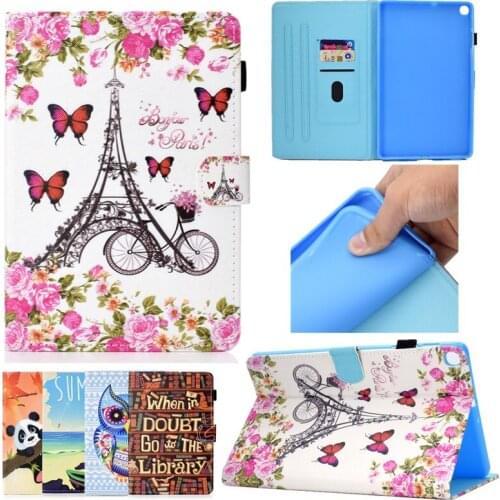 Printed Wallet Cases for Samsung Galaxy Tab A 2019 SM-T510 SM-T515 T510 T515 Tablets stand Soft cover for Tab A 10.1'' 2019 case