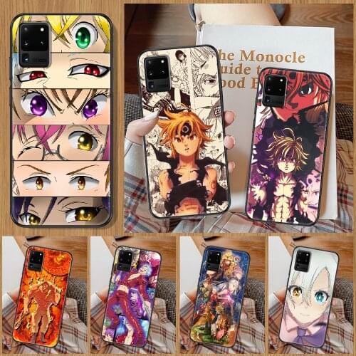 The Seven Deadly Sins Anime Phone case For Samsung Galaxy Note 4 8 9 10 20 S8 S9 S10 S10E S20 Plus UITRA Ultra black art hoesjes